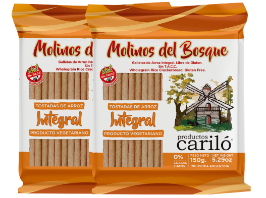 CARILO SIN GLUTEN TOSTADA INTEGRAL 150 GRS CAJA X 18 UDS